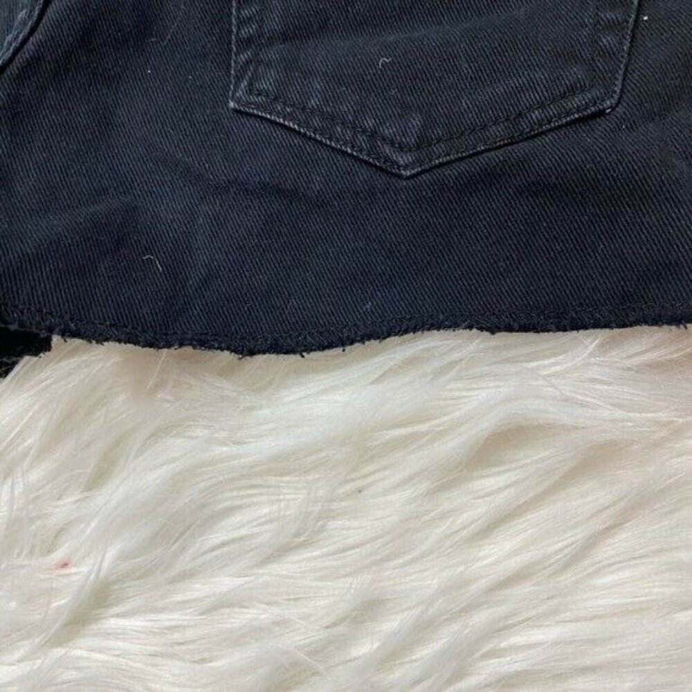 3 FOR $20 Forever 21 High Rise Chain Shorts 31 Embellished Black Denim Cut Off - Picture 4 of 5